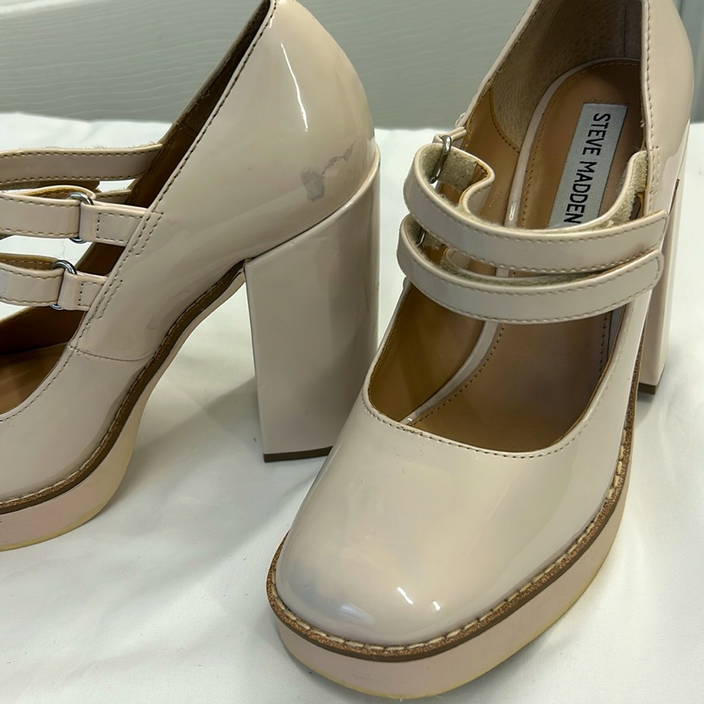Steve Madden Twice Patent Casual Block Heels, 8-M… - image 3